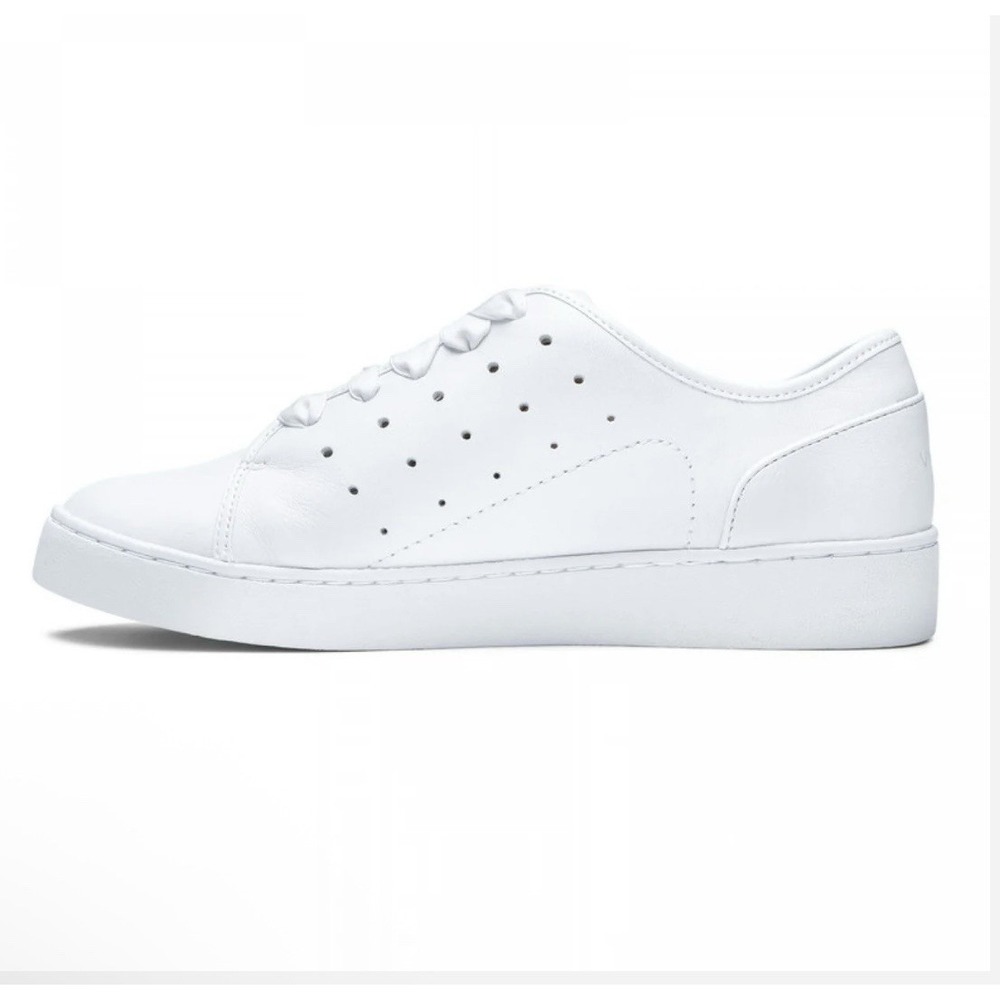 Vionic Sneaker Keke Womens 7 Wide White Leather Lace‎ Up Shoe New - Picture 5 of 6
